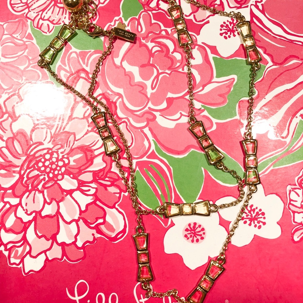 Kate Spade Gold Bow Long Necklace